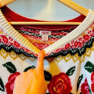 Medium Target Mossimo Supply Co. Red Rose Floral knit Sweater